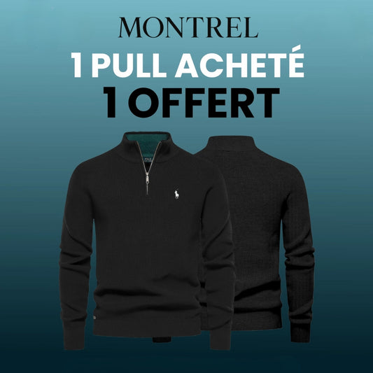Pull Col Zippé  R&L 1+1 (DÉSTOCKAGE)